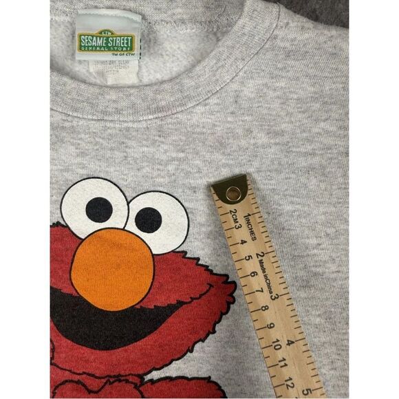 Sesame Street Sweatshirt Women's Medium Grey Elmo Long Sleeve Crew Neck Pullover - Picture 5 of 9